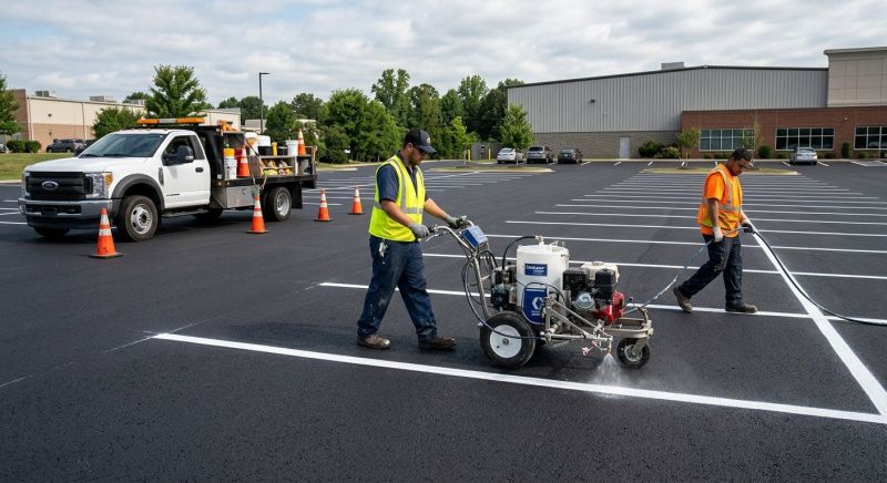 Commercial Asphalt Painting in Katy, TX