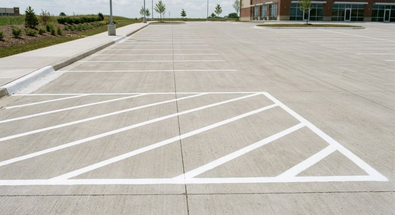 Concrete Parking Lot Striping in Roswell, GA